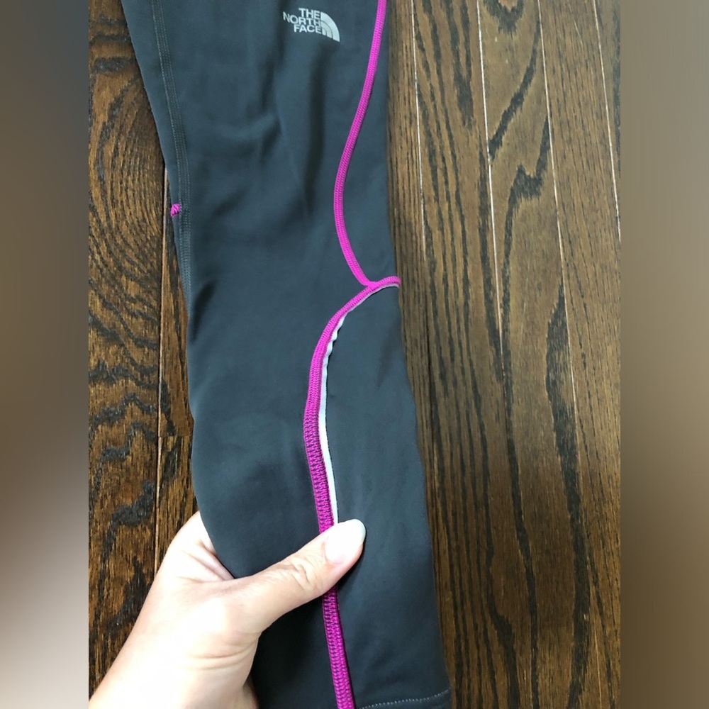 The North Face Women’s S Dark Gray Fleece-Lined Long Ankle Leggings w/Pockets - Picture 12 of 16